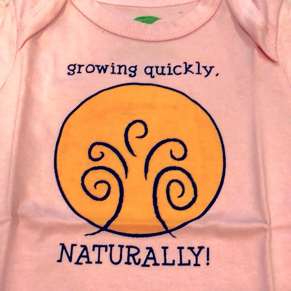THE GREEN CREATION ORGANIC COTTON ONE PIECE BABY GIRL PINK 2 PACK SZ 0 TO 3 MO